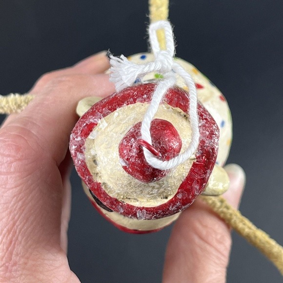 Penny McAllister Clown Sock Monkey Christmas Tree Ornament Yellow Red Polka Dots - Picture 14 of 16